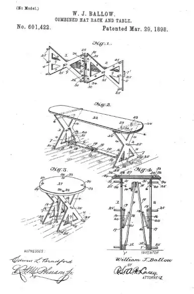 Historical archive of Combined Hat-rack and Table