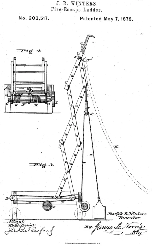 Historical archive of Wagon-mounted Fire Escape Ladder